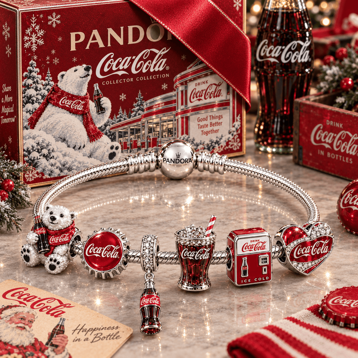 CCCL Silver Charm Bracelet Set NTTB