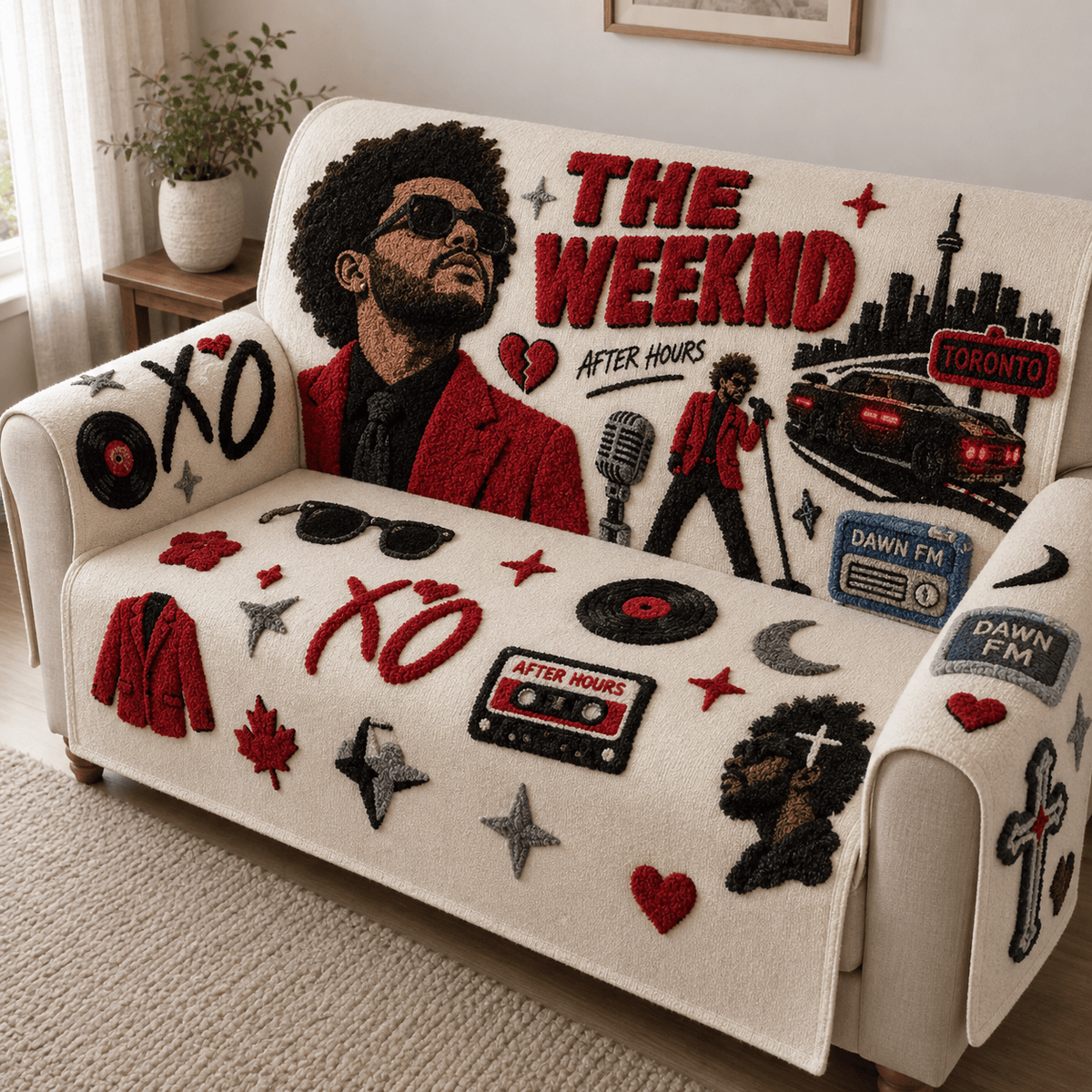 TWD Tufted Sofa Cover & Pillow Set DNBN