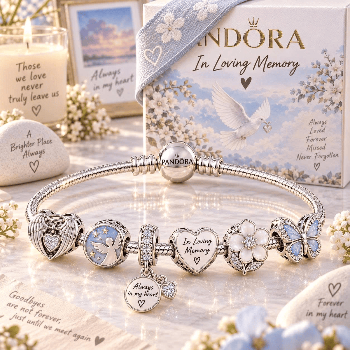 ILM Silver Charm Bracelet Set TTN