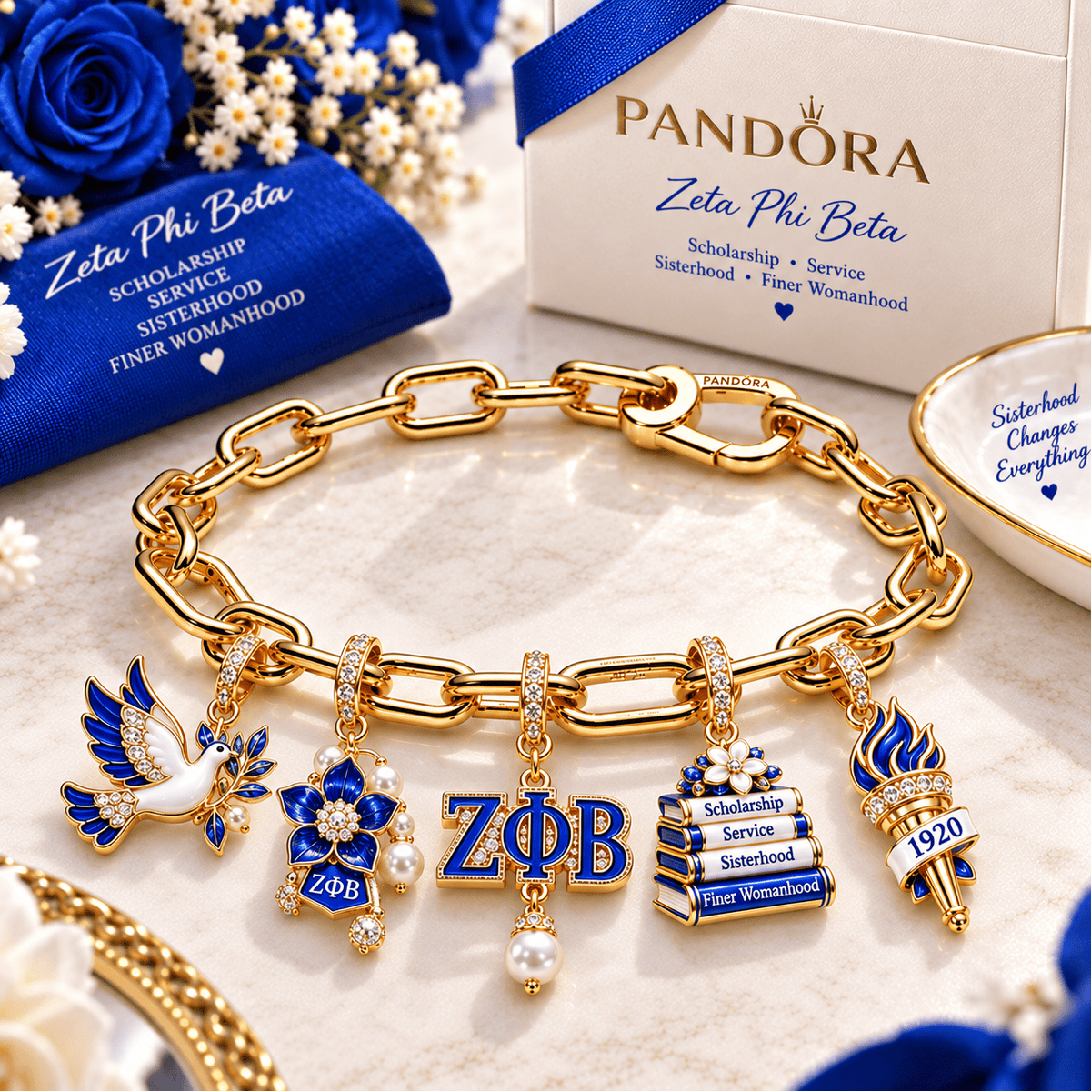 ZPT Gold Charm Bracelet Set BMD