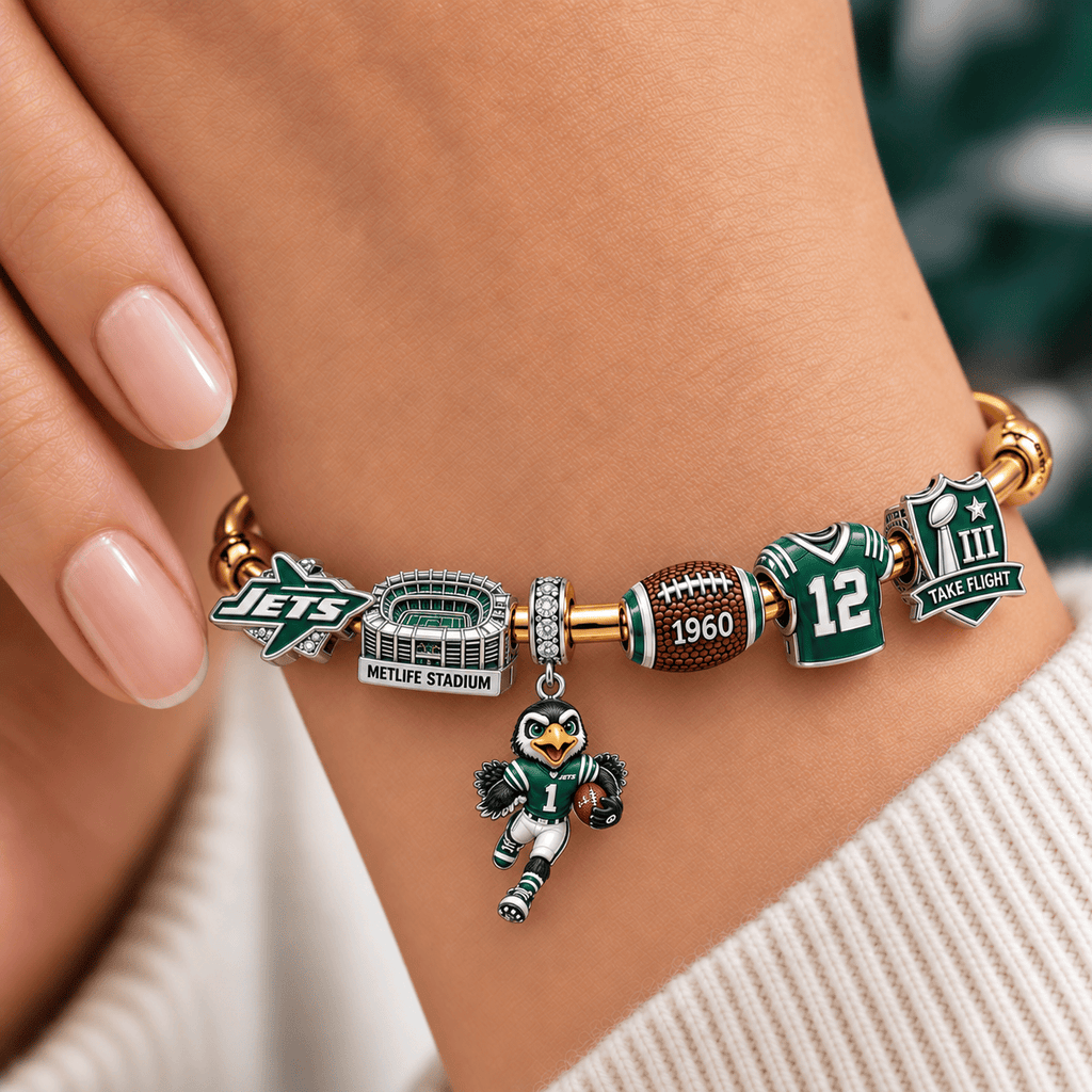 NYJ Silver Charm Bracelet Set NTVA