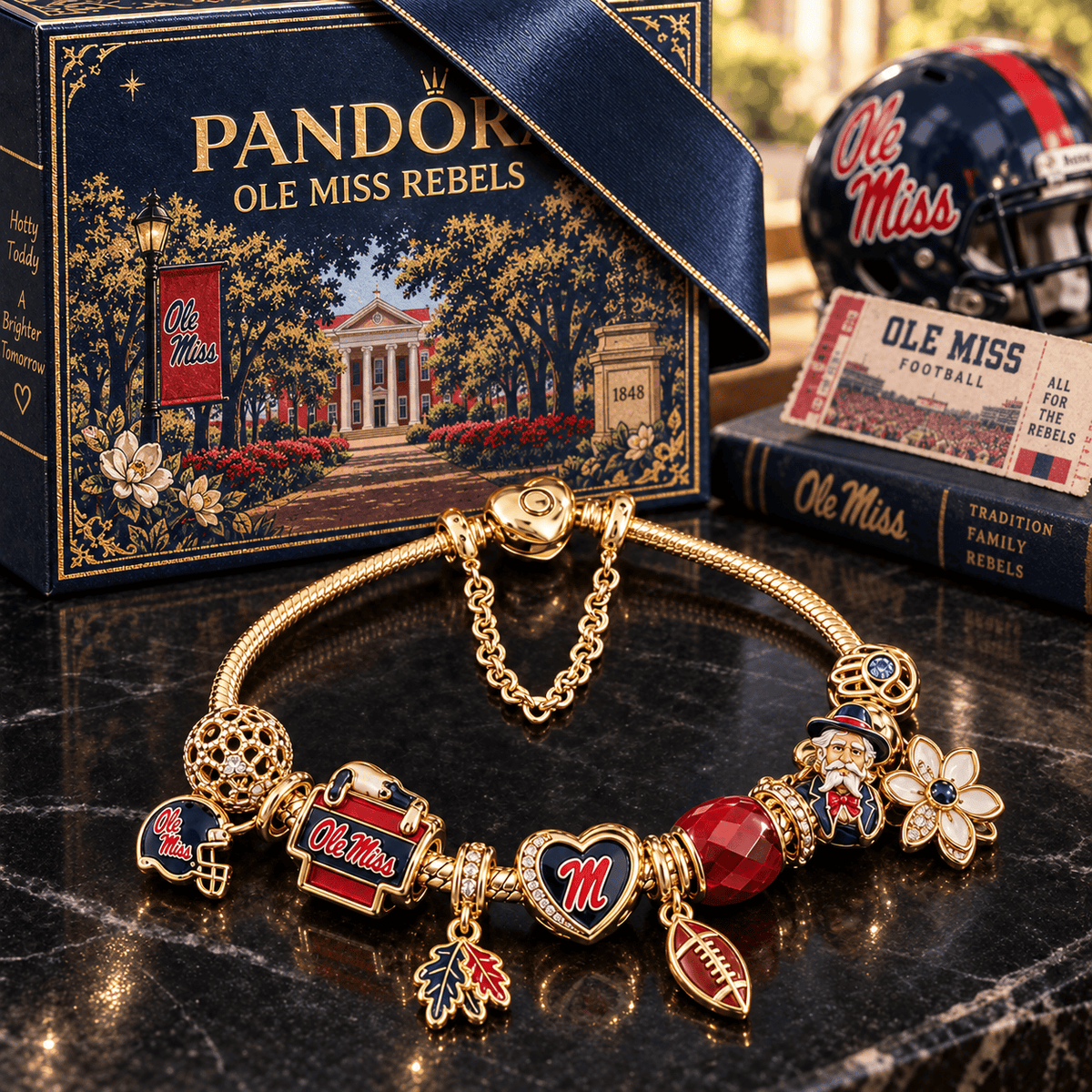 OMR Gold Charm Bracelet Set PTKL