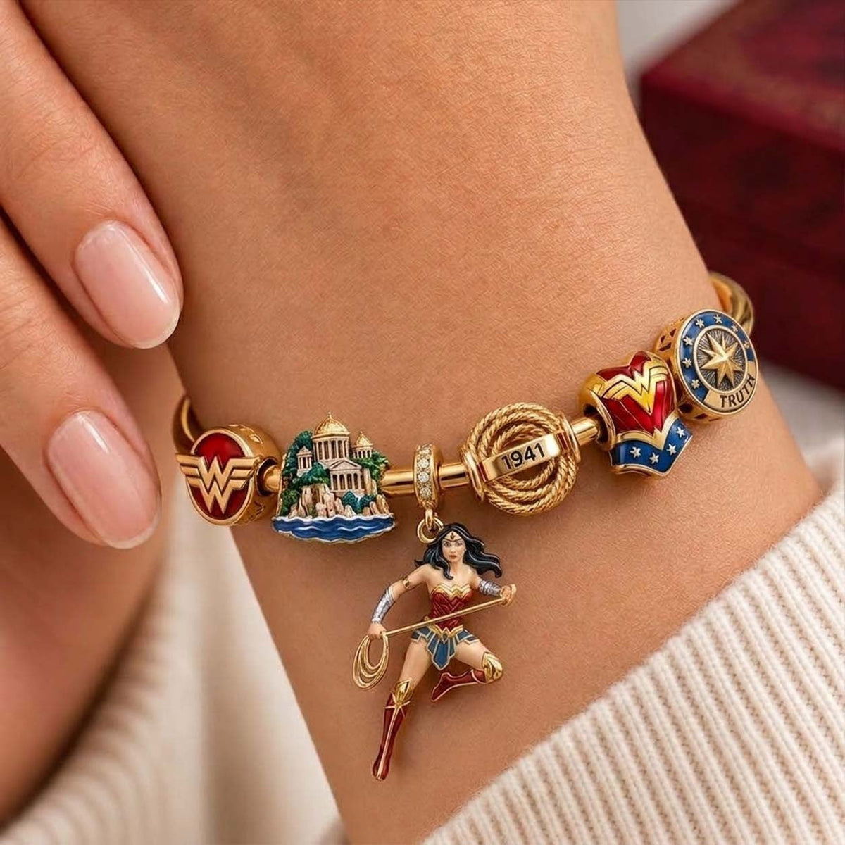 WDWM Silver Charm Bracelet Set NTVA