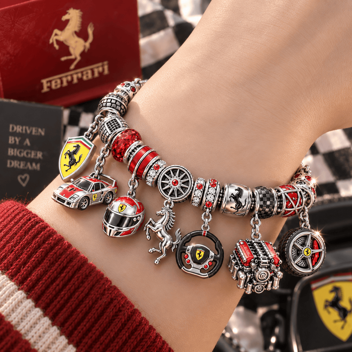 FRR Silver Charm Bracelet Set NTTB