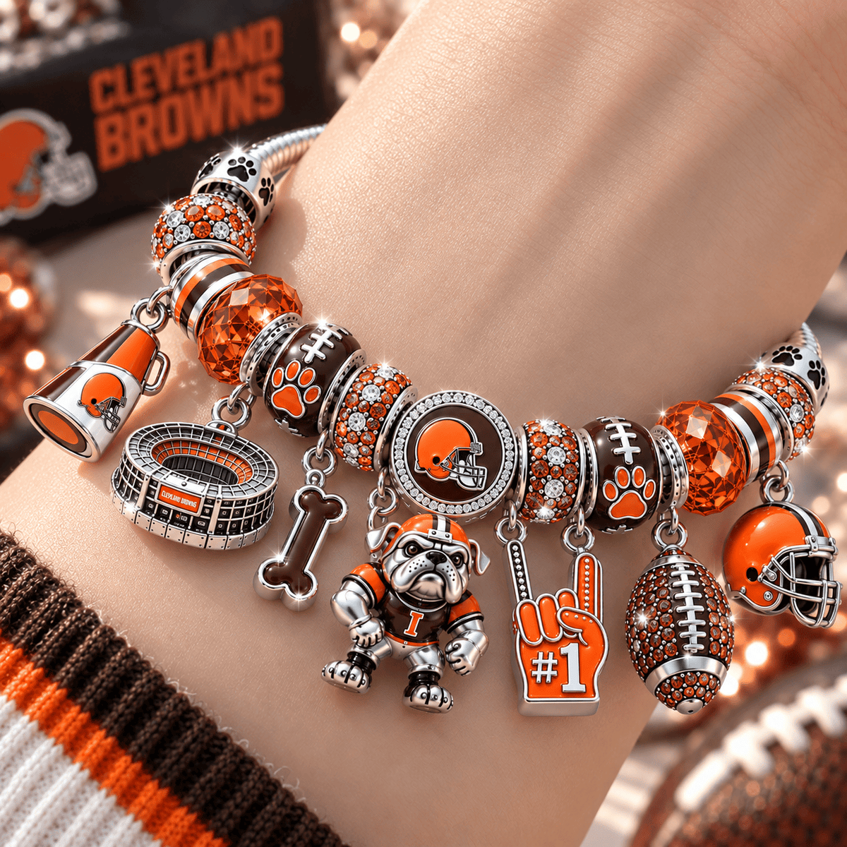 CLVB Silver Charm Bracelet Set NTTB