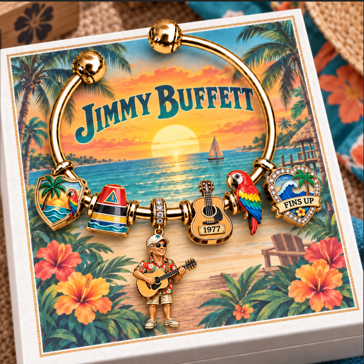 JBT Silver Charm Bracelet Set NTVA
