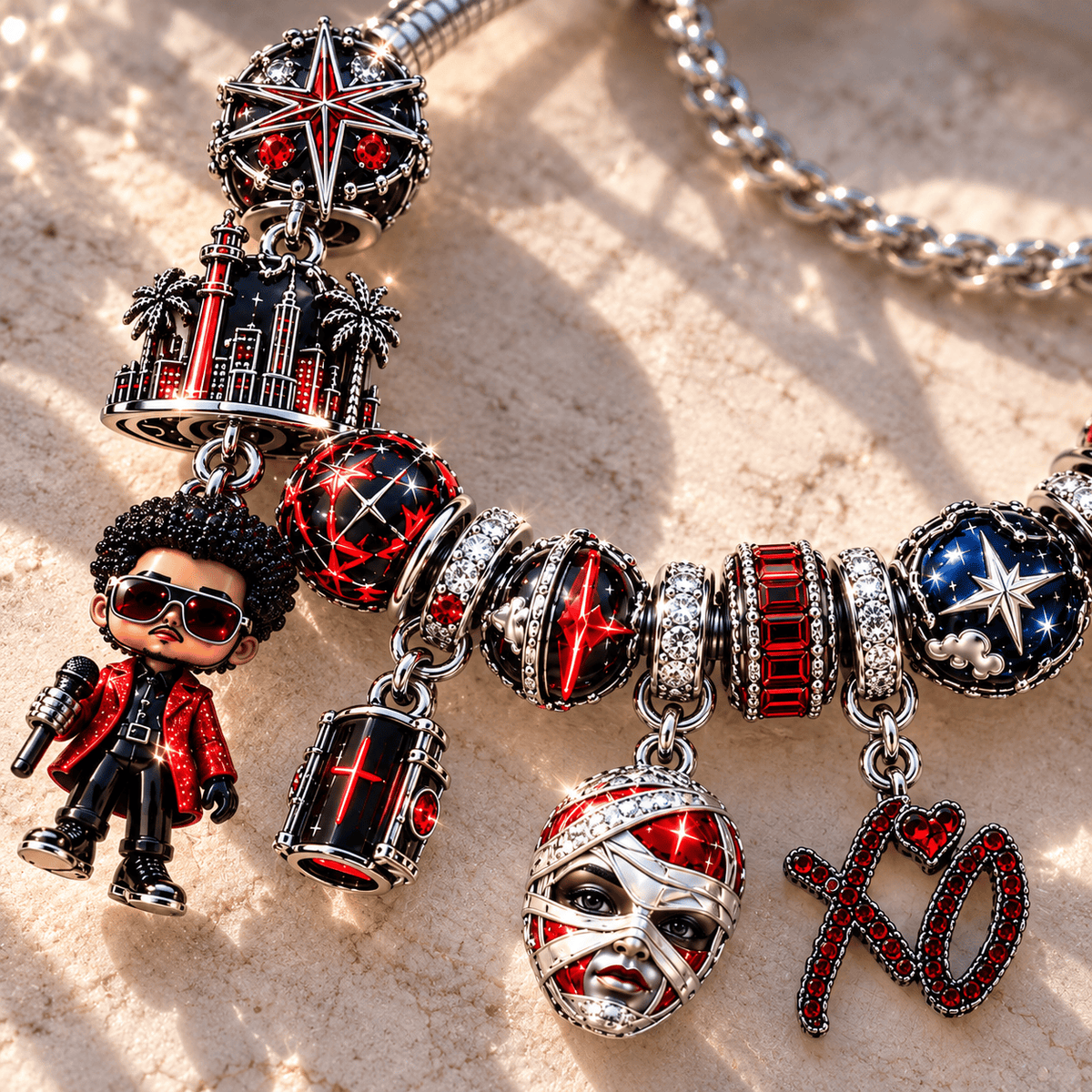 TWD Silver Charm Bracelet Set NTTB