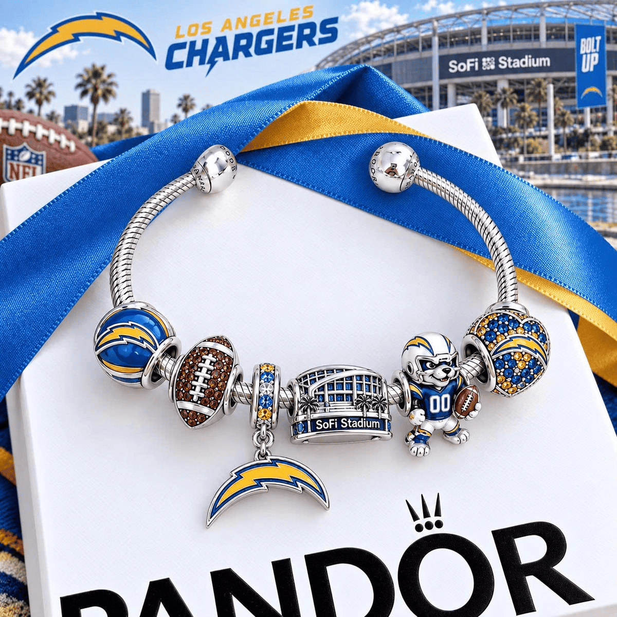 LAC Silver Charm Bracelet Set VTH