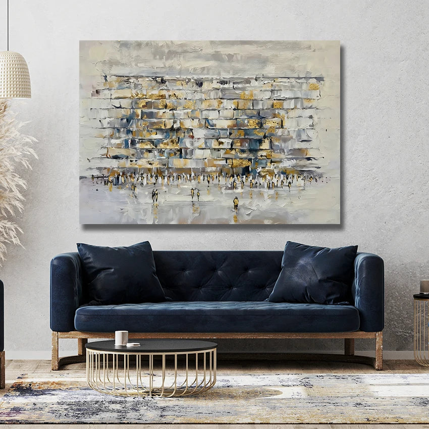 Israel Prayer on the Parme Kotel (Western Wall) of Jewish, Pictures,Handmade Oil Painting On Canvas, For Home Decor, Unframe